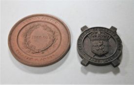 Two award medals - Dental Anatomy 1949-1950 and Caledonian challenge Shield.