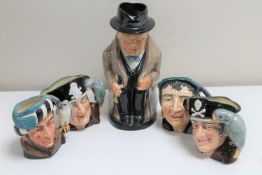 A large Royal Doulton Toby jug, Winston Churchill,