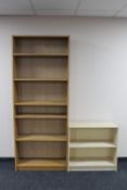 Two sets of contemporary open shelves