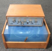 A mid twentieth century teak cased Garrard turntable together with a teak cased R.S.