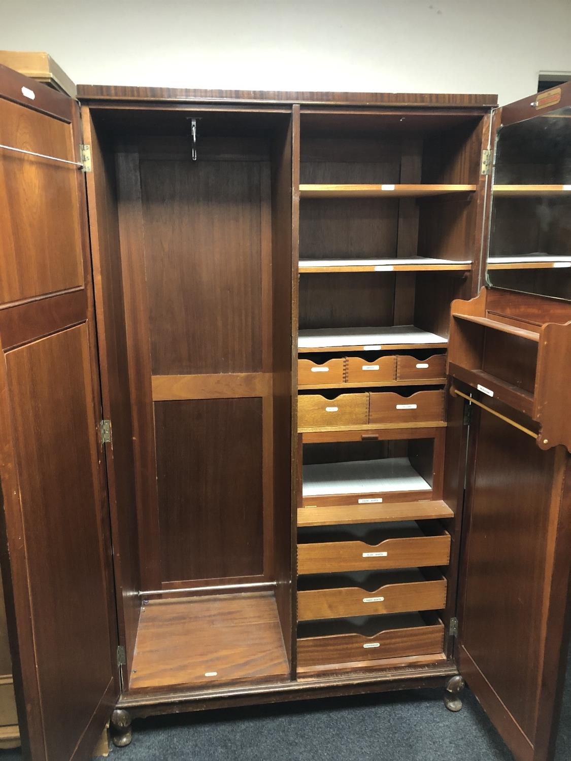 An Edwardian mahogany Verithing gentleman's compactum wardrobe CONDITION REPORT: - Image 6 of 14