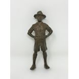 An early twentieth century bronze figure of a boy scout, height 12 cm.