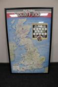 A framed British Rail Route Finder poster