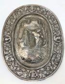 An important Victorian silver plaque depicting a scene from mythology by Francis Boone Thomas,