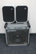 A Carlsbrough rebel combo amplifier and a pair of Wharfedale Denton 1 speakers