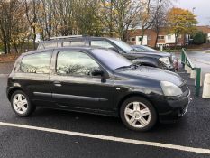 A Renault Clio Dynamique 16V three door hatchback petrol motorcar, 1149CC, manual transmission,