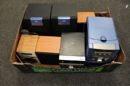 A box of Bush hifi, Alba hifi, DAB radio.