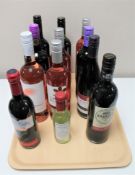 A tray of twelve bottles of wine