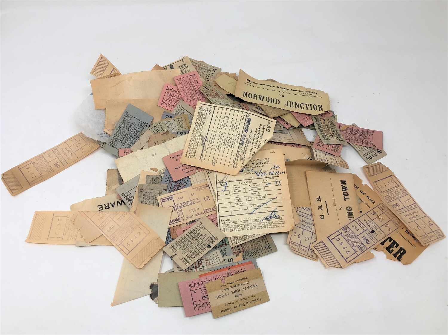 A collection of hundreds of bus and tram tickets going back to the 1930's (Mostly London).