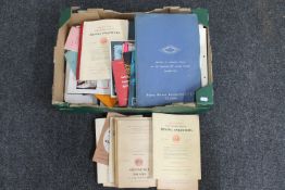 A box of books and ephemera relating to mining