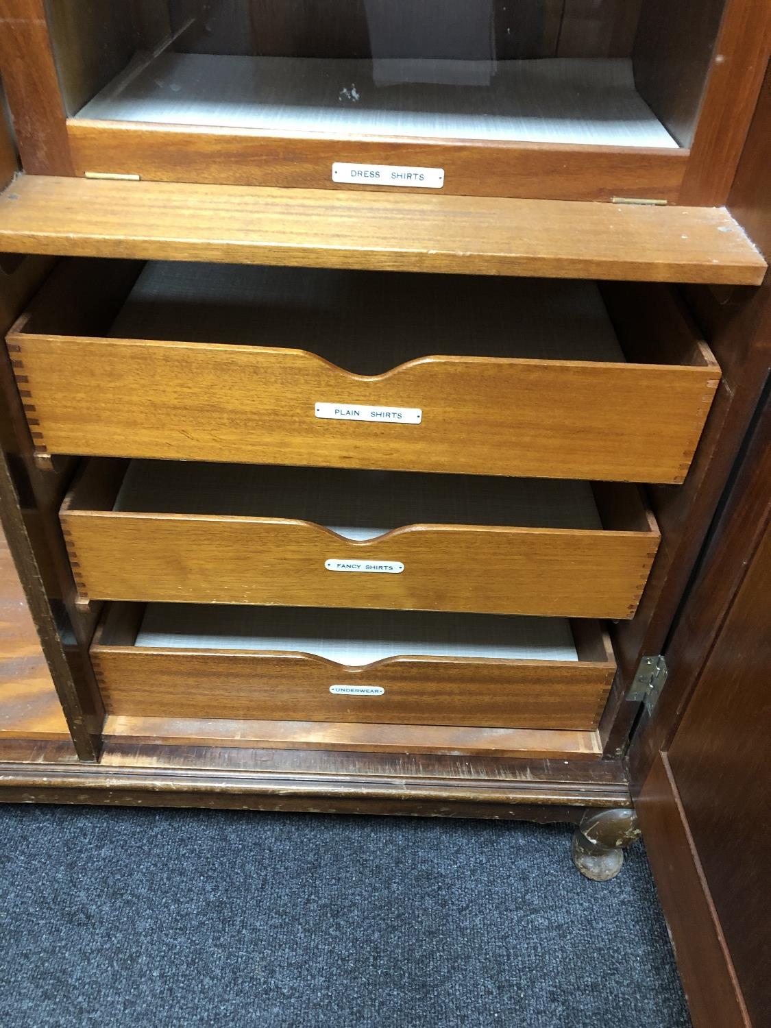 An Edwardian mahogany Verithing gentleman's compactum wardrobe CONDITION REPORT: - Image 9 of 14