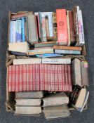 Two boxes of assorted books relating to war,