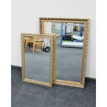 Two gilt framed mirrors