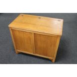 A 1930's oak blanket box