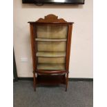 An Edwardian inlaid mahogany display cabinet,