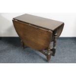 An oak gate leg table