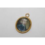 A fine quality gold mounted miniature,