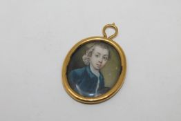 A fine quality gold mounted miniature,