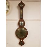 A 19th century rosewood cased barometer