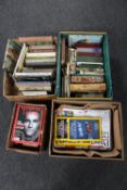 Four boxes of early 20th century and later books : children's annuals, reference,