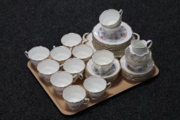 A tray of forty piece Crescent china tea service