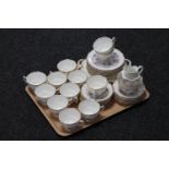 A tray of forty piece Crescent china tea service