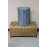 A gold loom blanket box together with a loom linen box