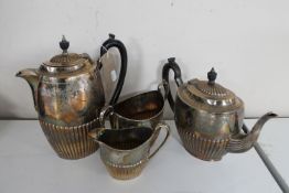 An early 20th century four piece silver plated presentation tea service