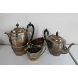 An early 20th century four piece silver plated presentation tea service