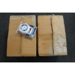 Two boxes of forty in total 15m telephone extension reels