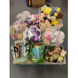 A pallet of children's soft toys and books