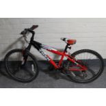 A Trek MT 220 front suspension mountain bike