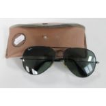 A set of vintage Rayban sunglasses in case