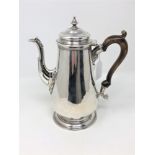 A fine George II silver coffee pot, London 1742, Richard Bayley or Richard Beale,