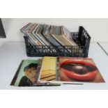 A crate of vinyl LP records : Roy Orbison, Boney M,