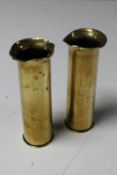 Two World War I shell cases