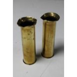 Two World War I shell cases