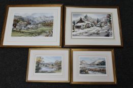 Four framed signed Judy Boyes limited edition prints : The Lake District