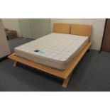 A 5' beech bed frame and a Dura Regent orthopaedic mattress