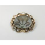 A gold Victorian memoriam brooch CONDITION REPORT: 54mm by 46mm.