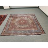 An antique Persian Moud rug 200 cm x 200 cm