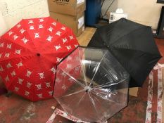 A box of twenty-four assorted umbrellas