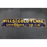 An early 20th century Wills Golden Flake Cigarette enamelled sign