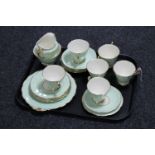 A tray of twenty-one piece Rosalind bone china tea service