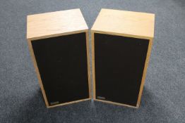 A pair of 20th century Genesis wooden framed speakers
