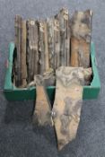 A collection of eight antique wooden printing blocks purportedly late 19th early 20th century from