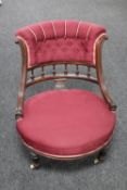 A Victorian mahogany bedroom chair