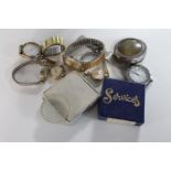 A collection of lady's and gent's wrist watches , Servis pocket watch,