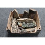 A collection of nine antique wooden printing blocks purportedly late 19th early 20th century from