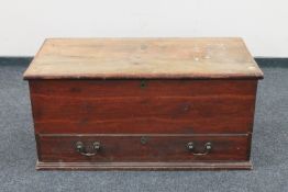 An antique pine joiner's box fitted a drawer